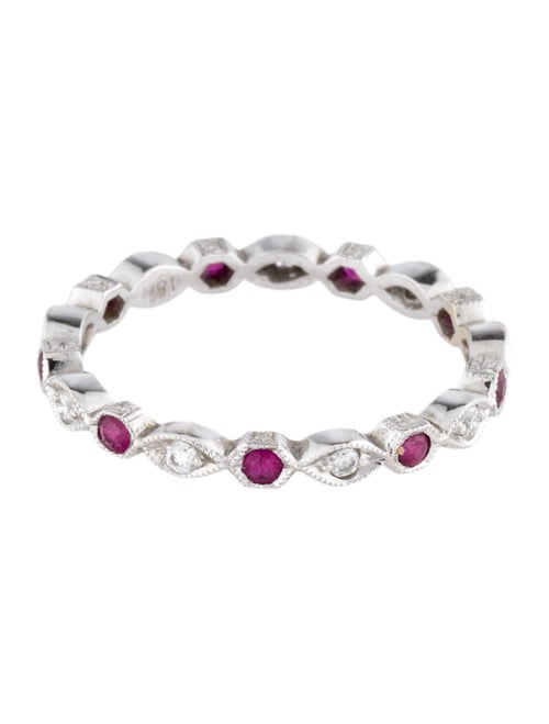 Ring 18K Ruby & Diamond Band