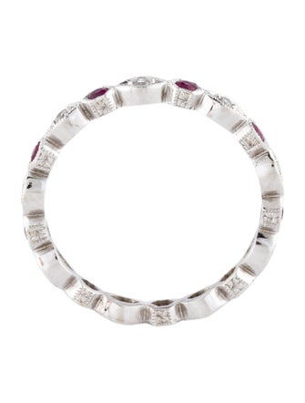 Ring 18K Ruby & Diamond Band