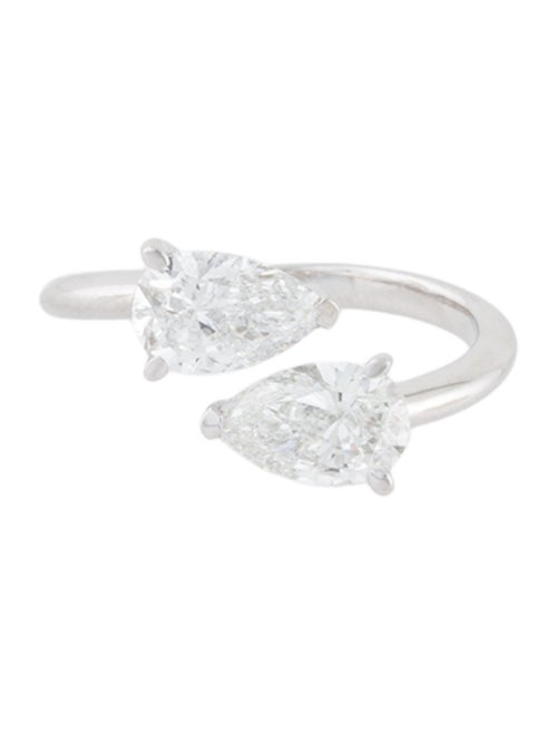 Ring 18K 1.47ctw Lab-Grown Diamond Bypass Ring