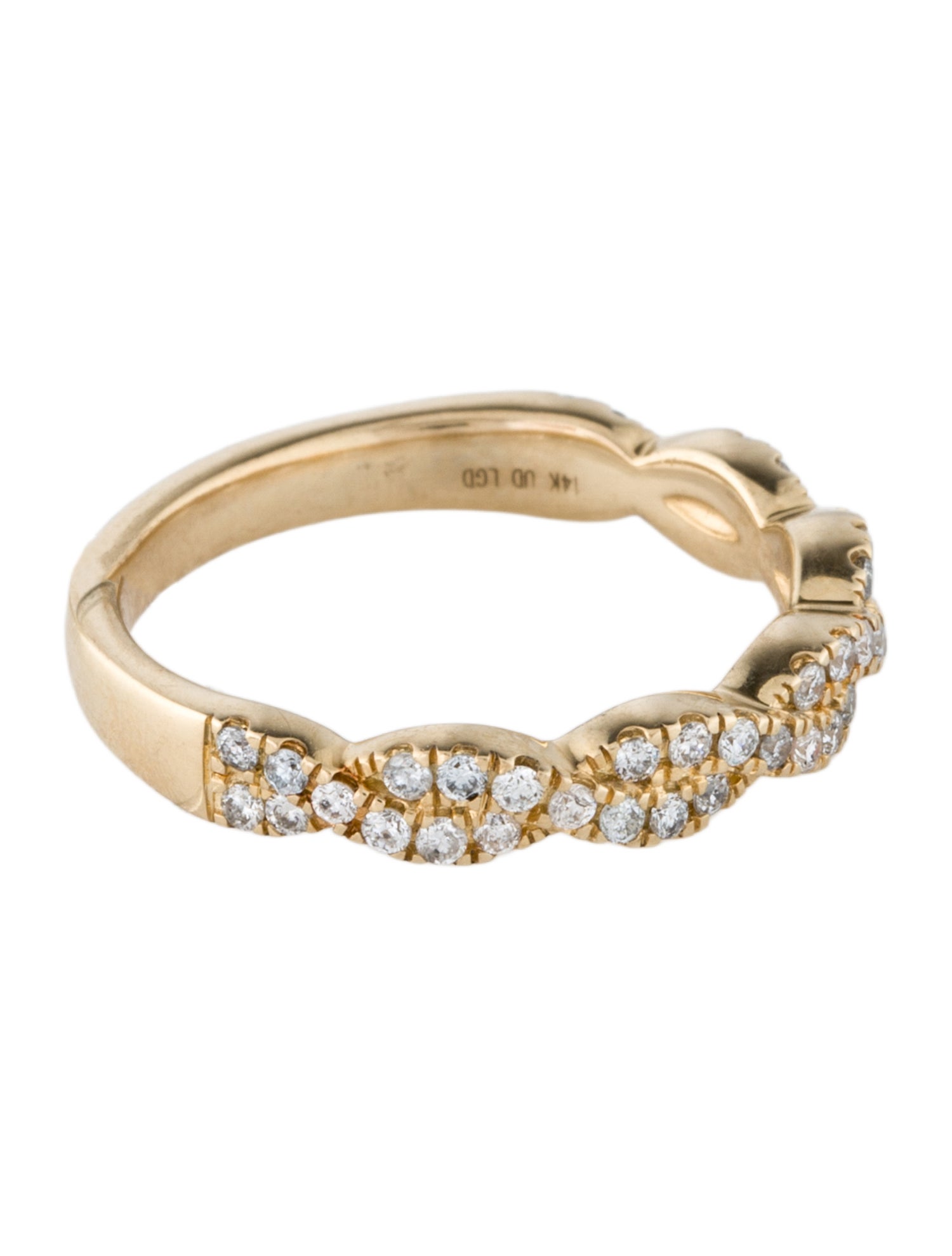Ring 14K Lab-Grown Diamond Twist Band