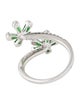 Ring 14K 1.08ctw Tsavorite Garnet & Diamond Bypass Ring