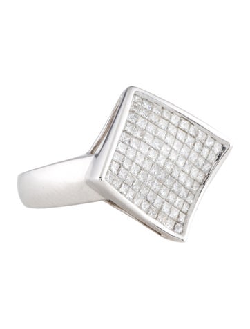 Ring Cocktail 18K 1.14ctw Diamond 6.5