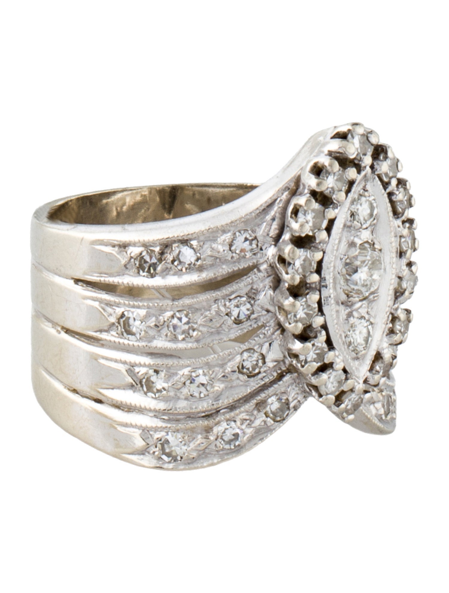 Ring 14K Diamond Cocktail Ring