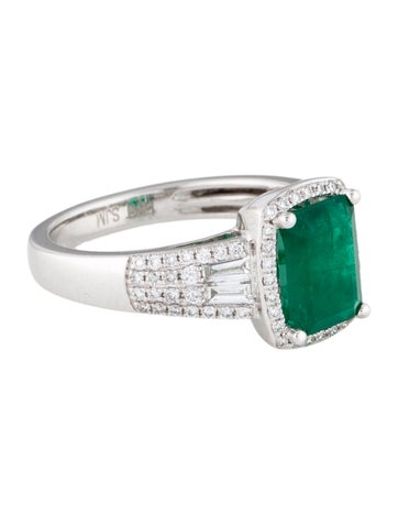 Ring Cocktail 14K Emerald & Diamond 5