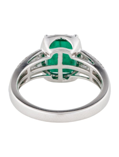 Ring 14K Emerald & Diamond Cocktail Ring