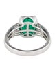 Ring 14K Emerald & Diamond Cocktail Ring