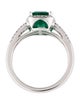 Ring 14K Emerald & Diamond Cocktail Ring