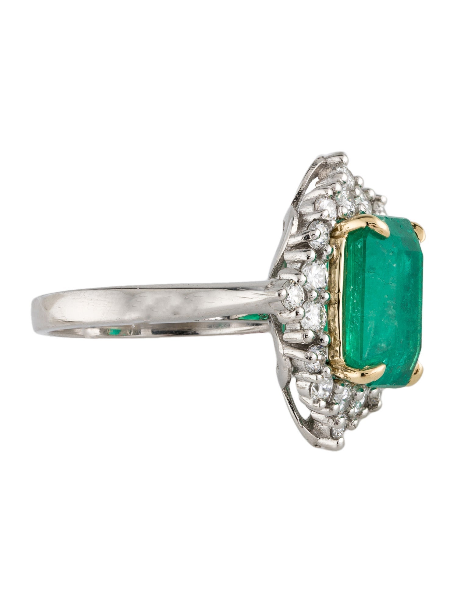 Ring Platinum 5.16ct Colombian Emerald & Diamond Cocktail Ring