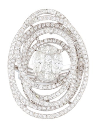 Ring 18K 2.74ctw Diamond Cocktail Ring