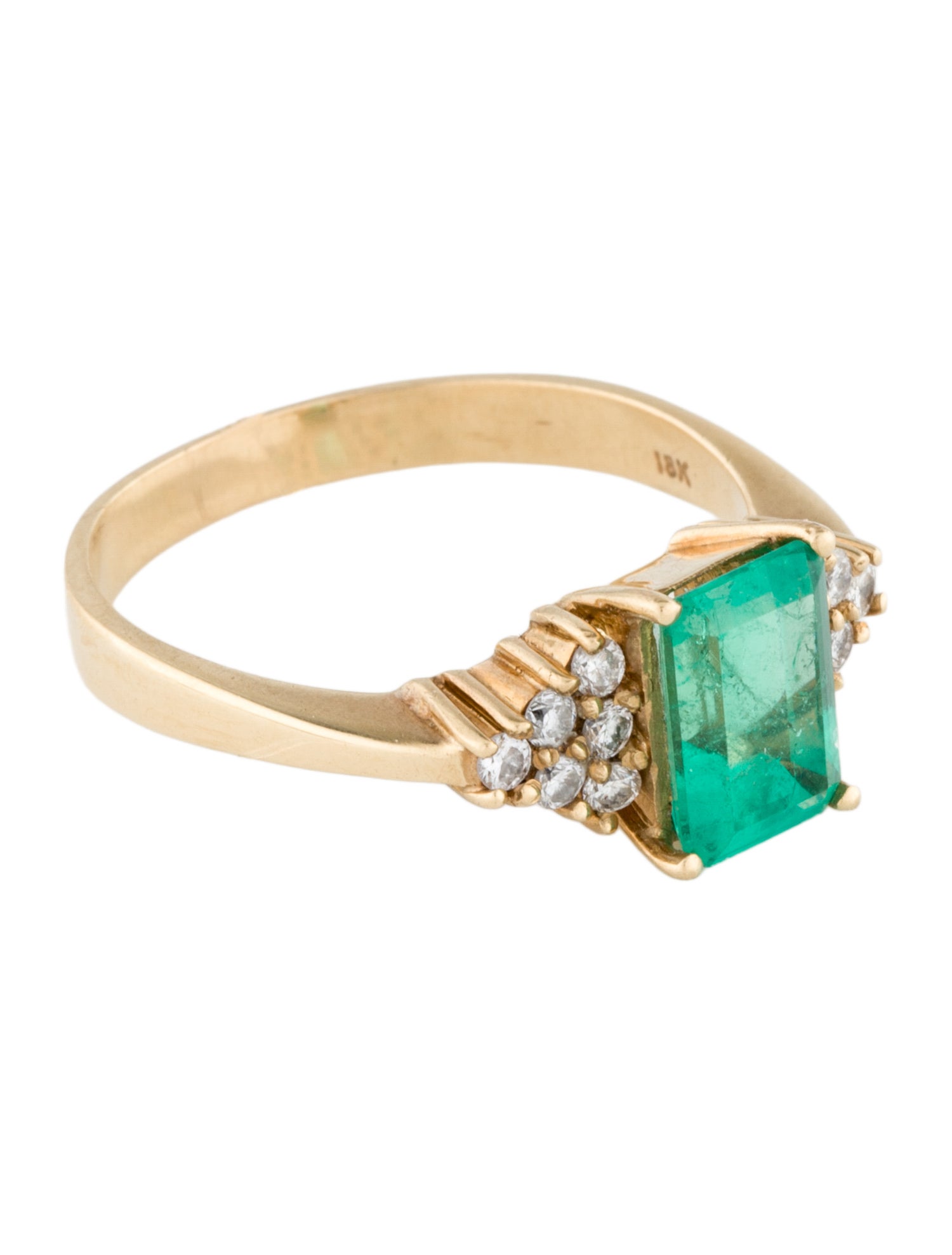 Ring 18K 1.88ct Emerald & Diamond Cocktail