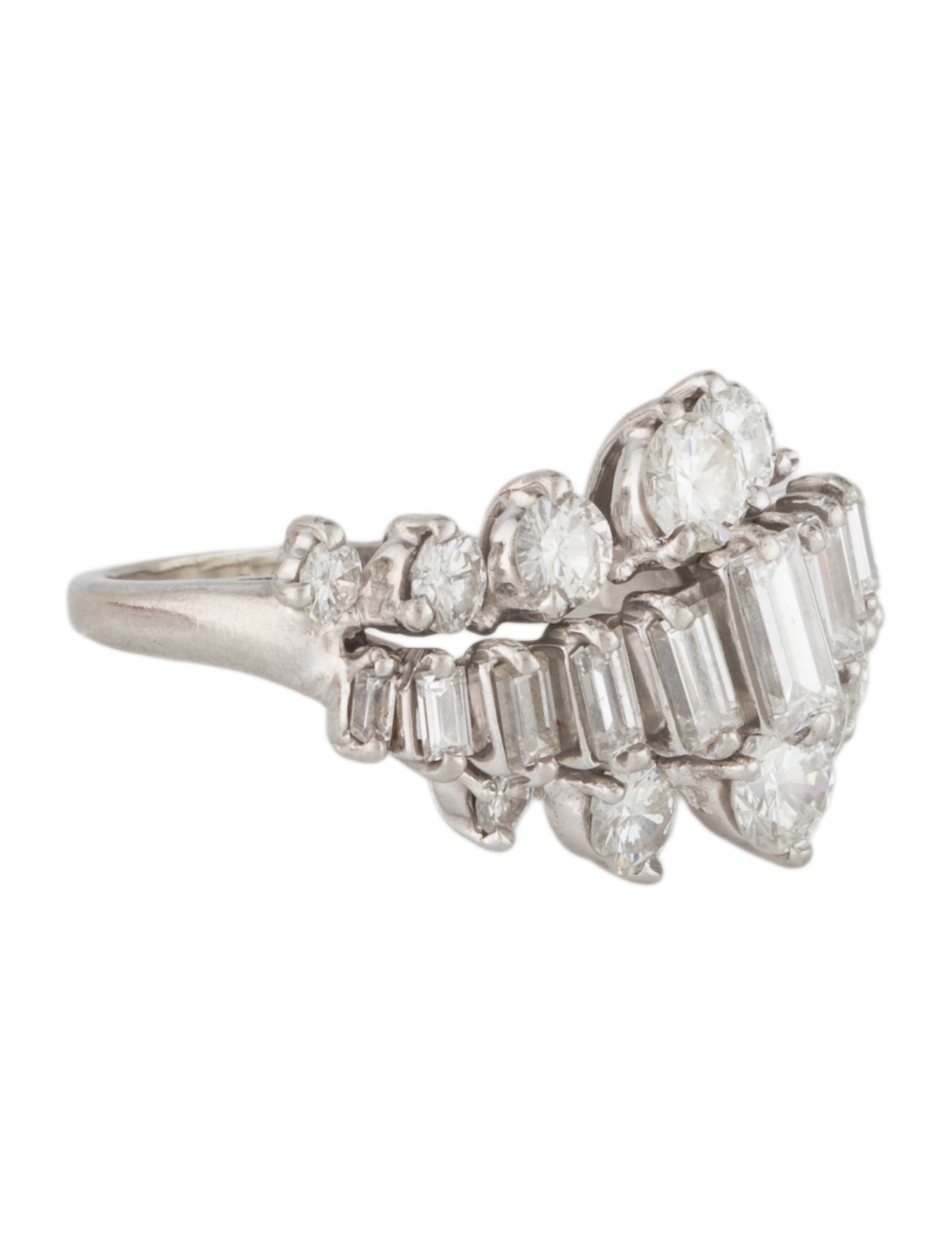 Ring Platinum 2.77ctw Diamond Cocktail Ring