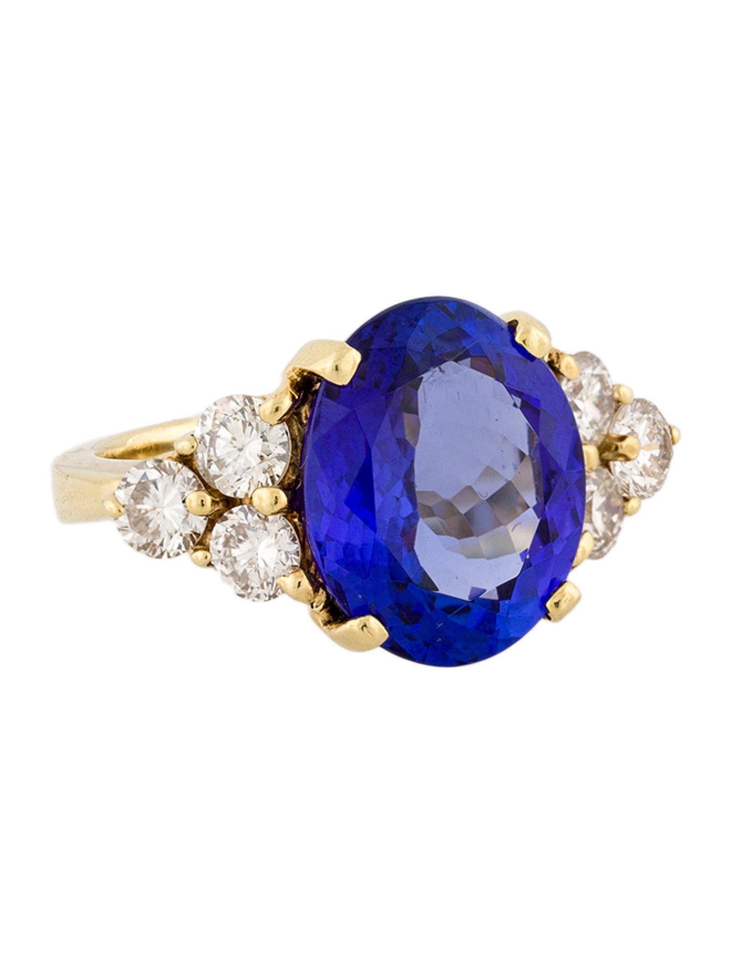 Ring 18K Tanzanite & Diamond Cocktail Ring