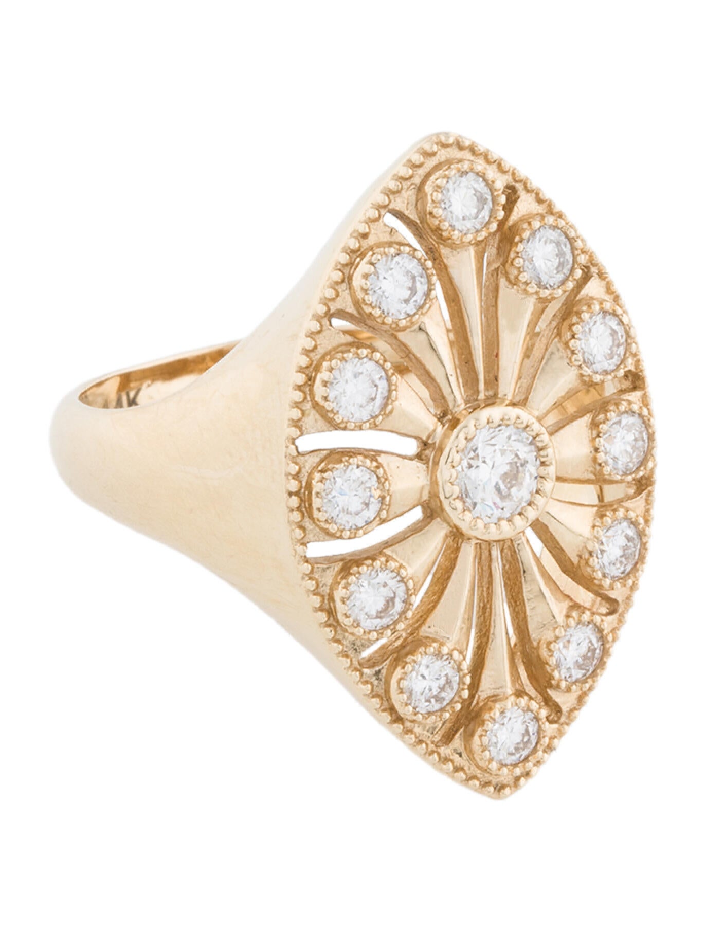 Ring 14K Diamond Cocktail Ring