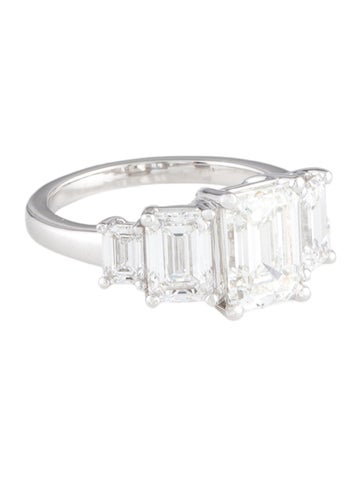 Ring Cocktail 14K 5.10ctw Lab-Grown Diamond 5-Stone 7
