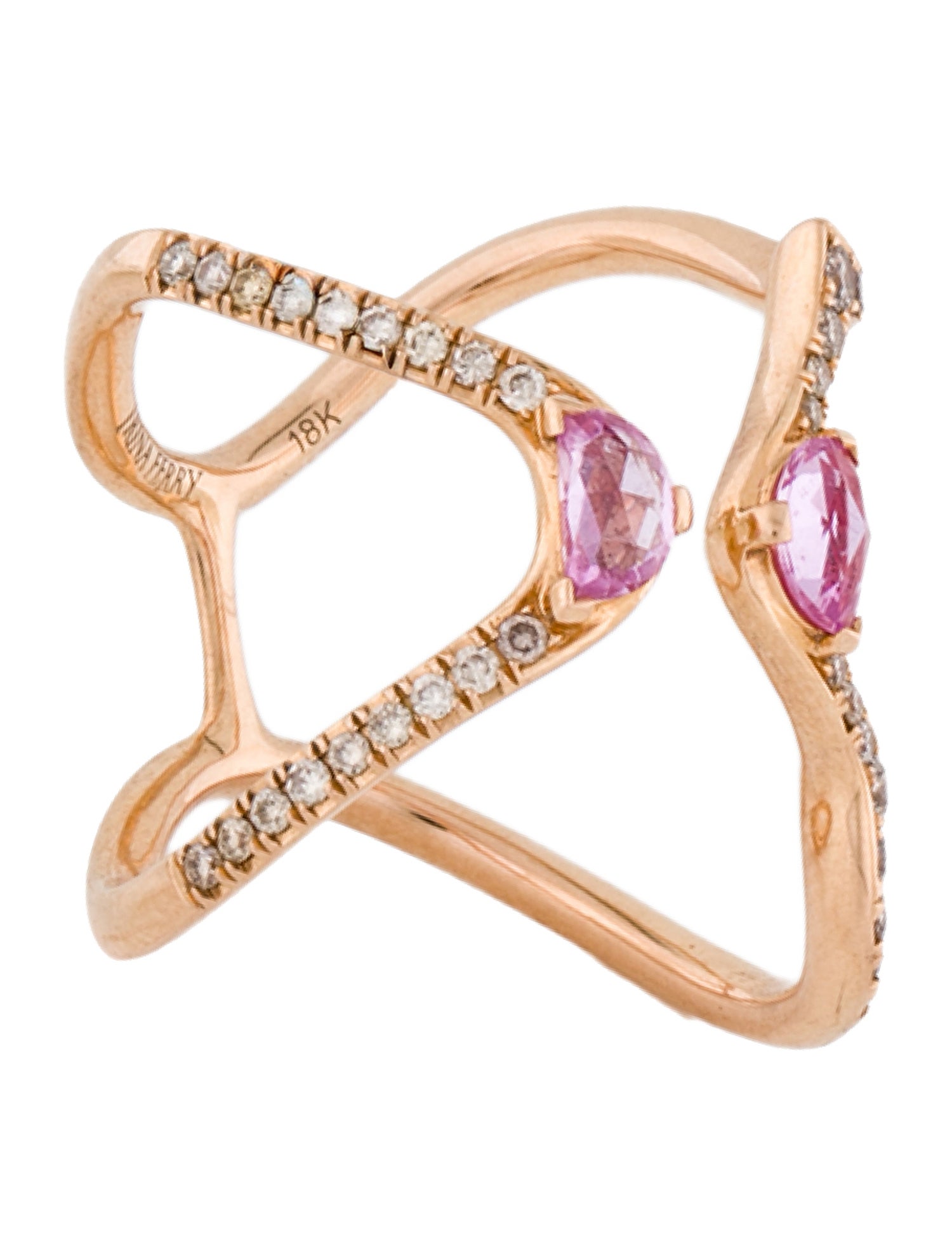 Ring Irina Ferry 18K Diamond & Sapphire Squiggle