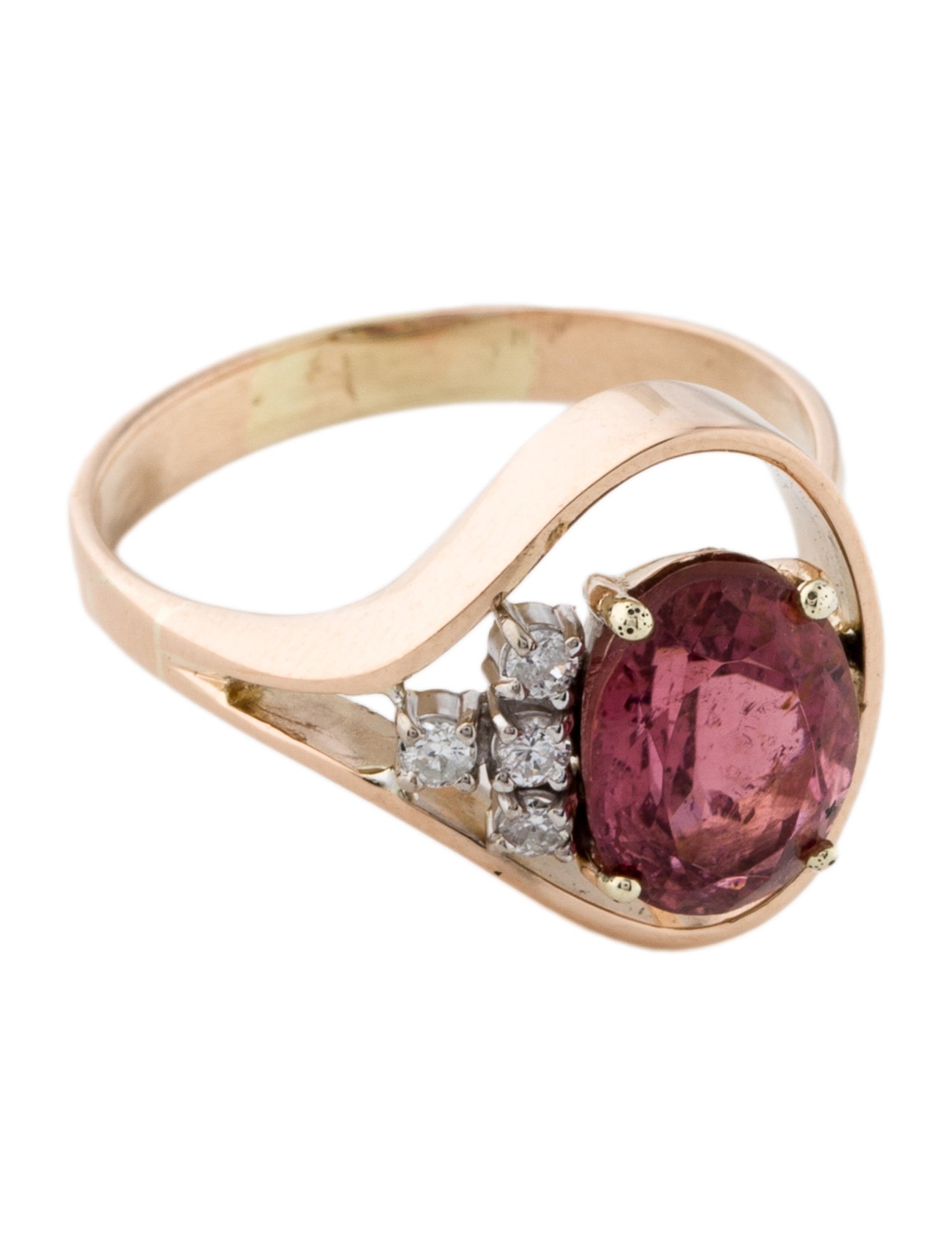 Ring 14K 1.89ctw Tourmaline & Diamond Cocktail Ring