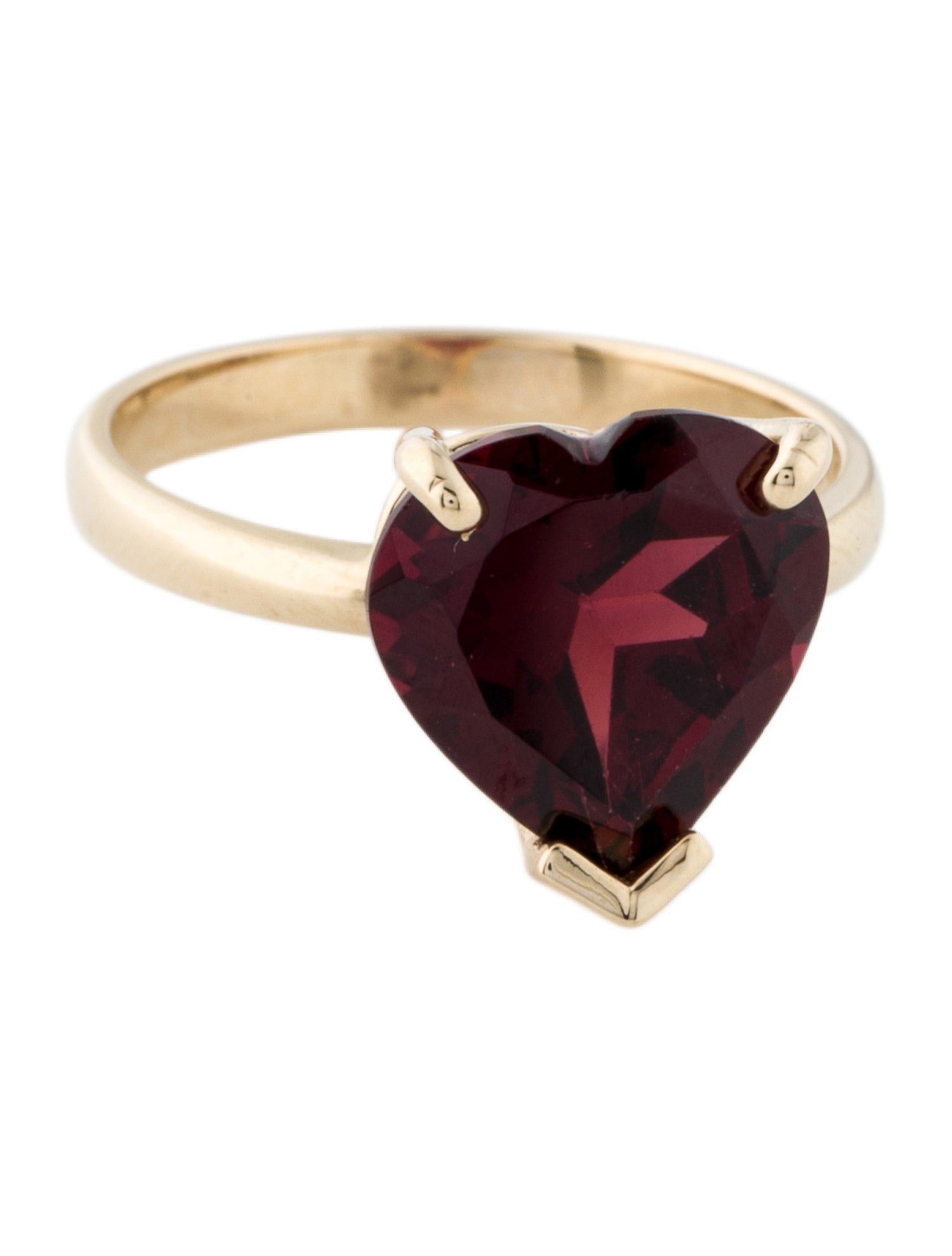 Ring 14K 5.87ctw Garnet Heart Cocktail Ring