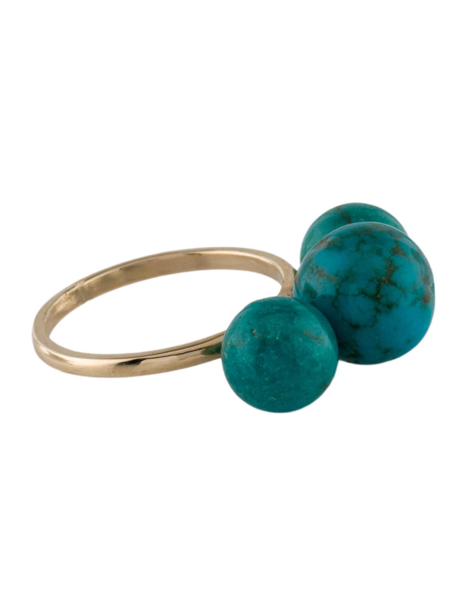 Ring 14K Turquoise Cocktail Ring