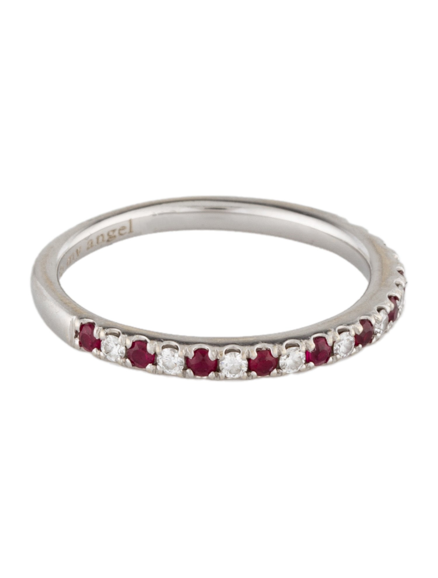 Ring Blue Nile 14K Ruby & Diamond Band Ring