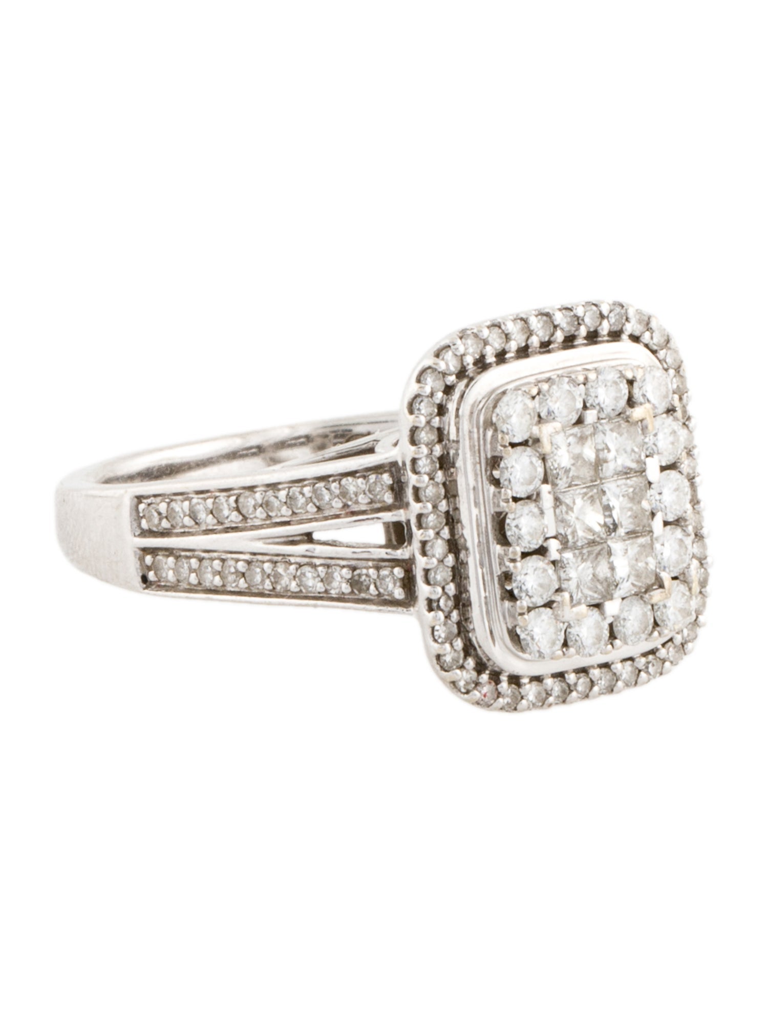 Ring 14K Diamond Cluster Cocktail Ring