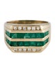 Ring 14K 1.05ctw Emerald & Diamond Cocktail Ring