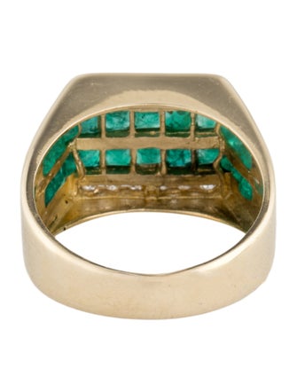 Ring 14K 1.05ctw Emerald & Diamond Cocktail Ring