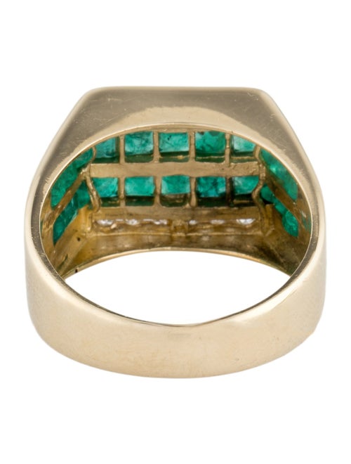 Ring 14K 1.05ctw Emerald & Diamond Cocktail Ring