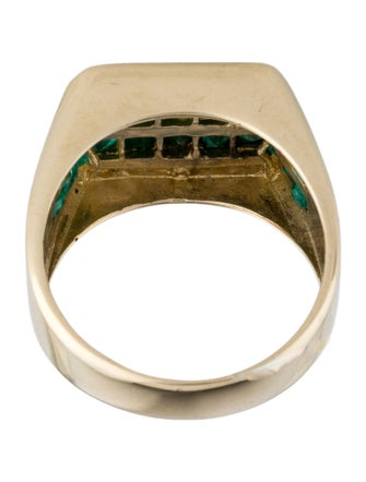 Ring 14K 1.05ctw Emerald & Diamond Cocktail Ring