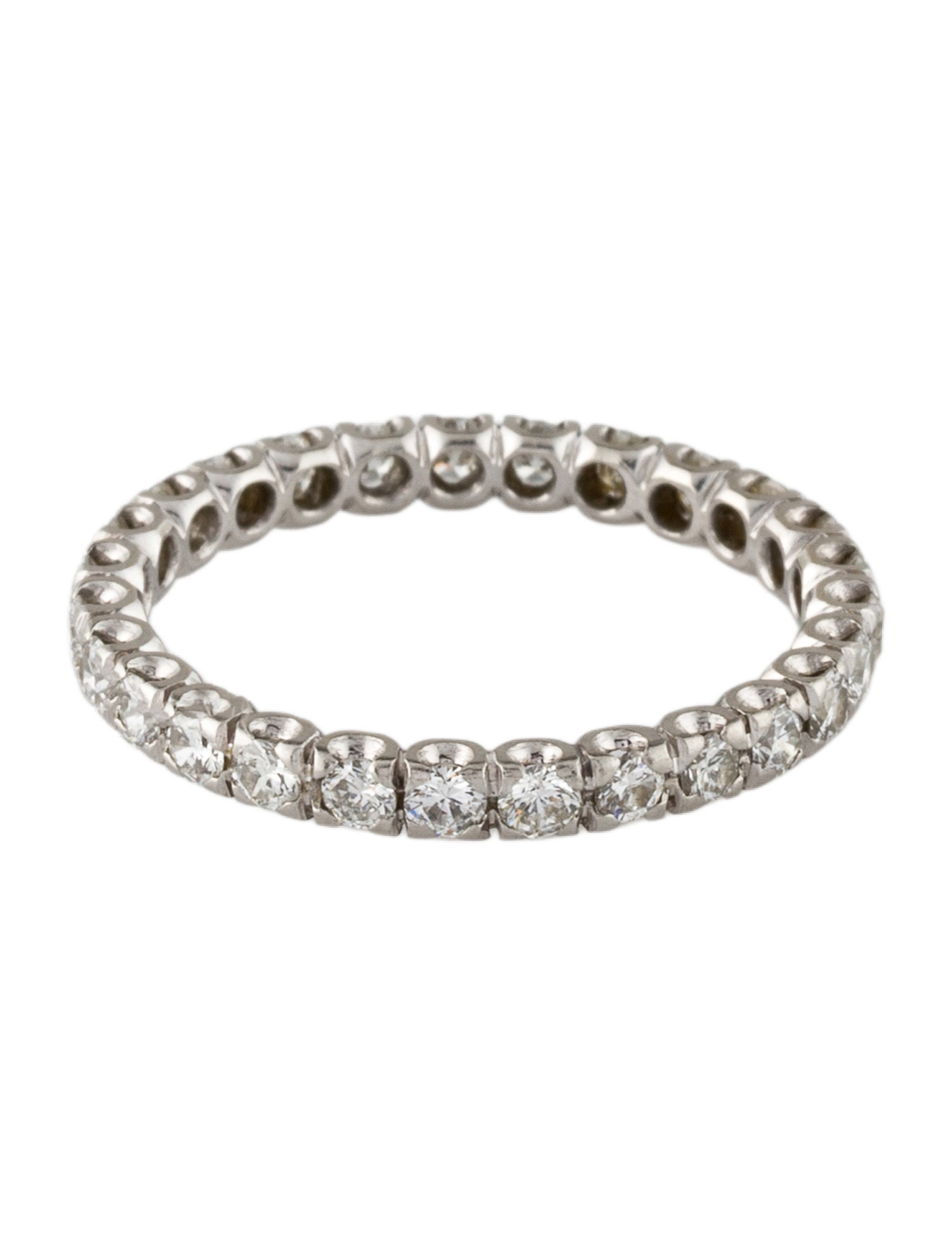 Ring Platinum 1.01ctw Diamond Eternity Band