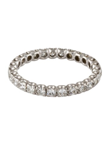Ring Eternity Band Platinum 1.01ctw Diamond 8.5