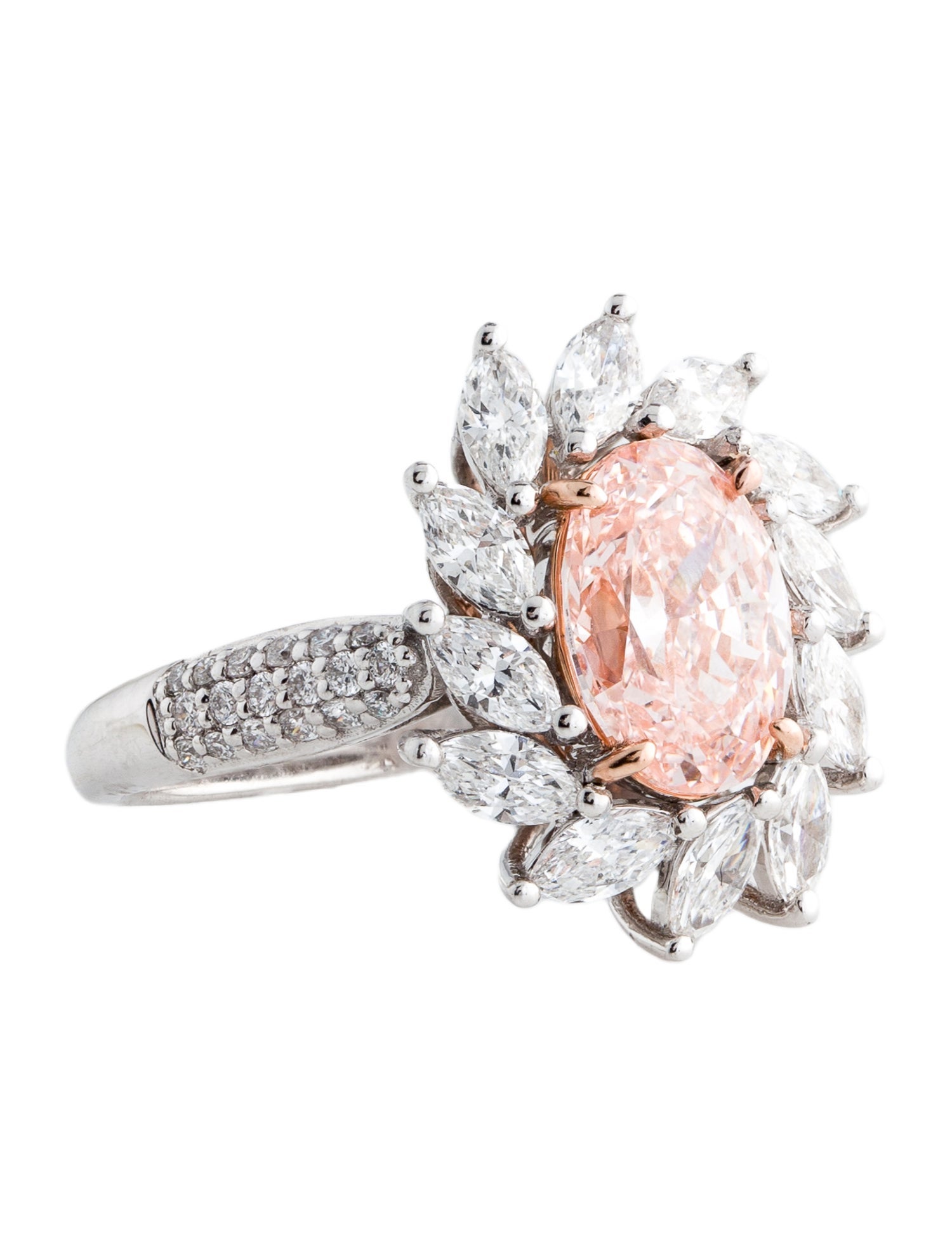 Ring Platinum 3.54ctw Lab-Grown Diamond Engagement