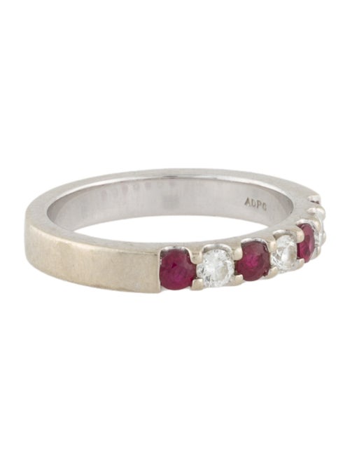 Ring 14K Ruby & Diamond Band Ring
