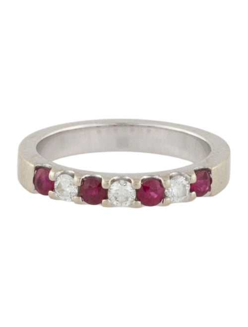 Ring 14K Ruby & Diamond Band Ring