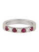 Ring 14K Ruby & Diamond Band Ring