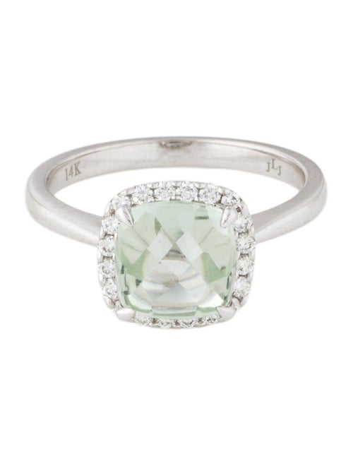 Ring 14K Amethyst & Diamond Cocktail Ring