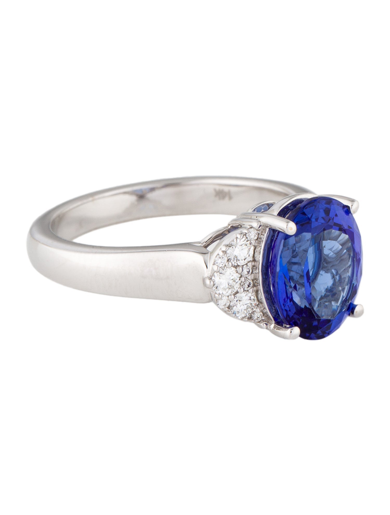 Ring 14K Tanzanite & Diamond Cocktail Ring