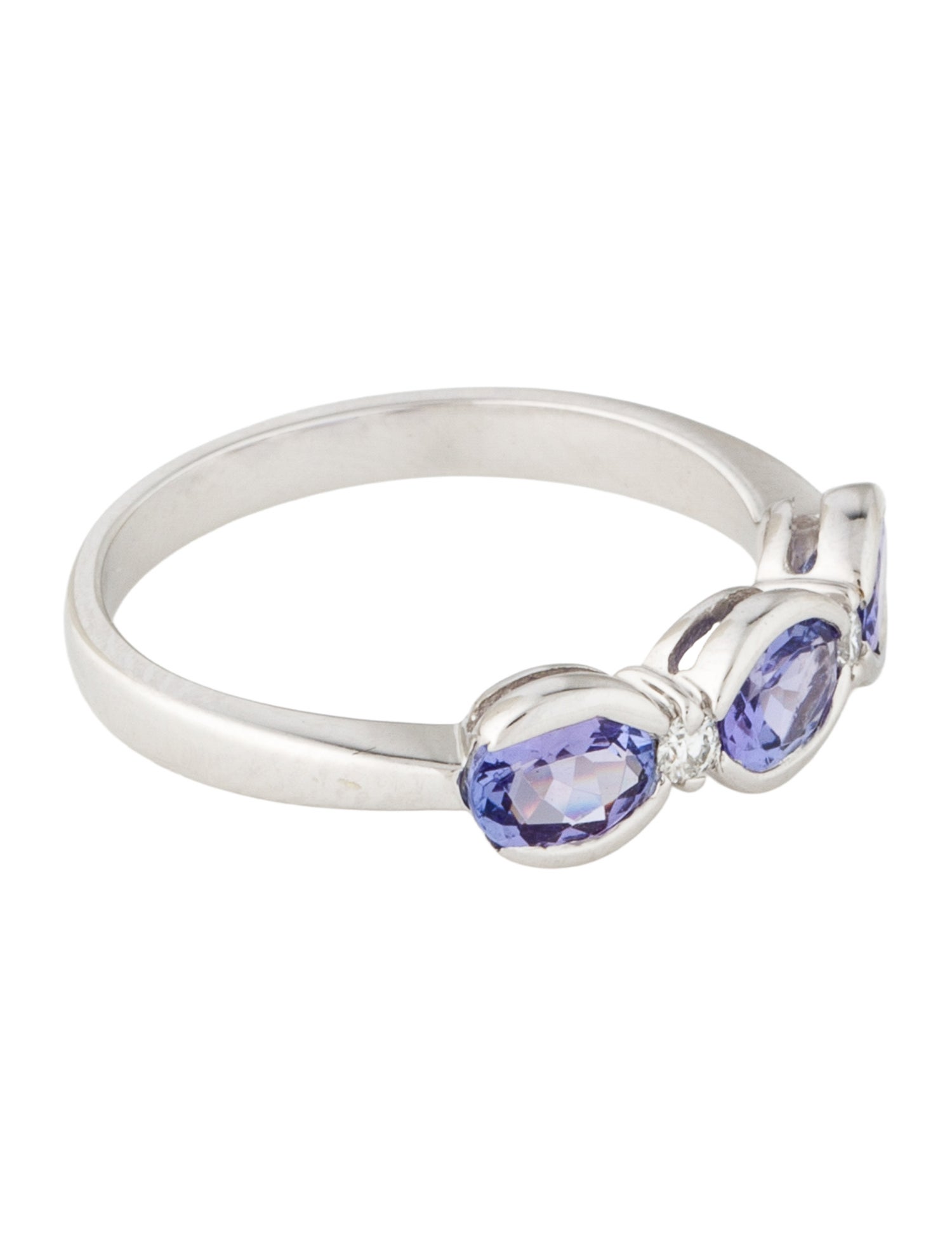 Ring 14K Tanzanite & Diamond Band