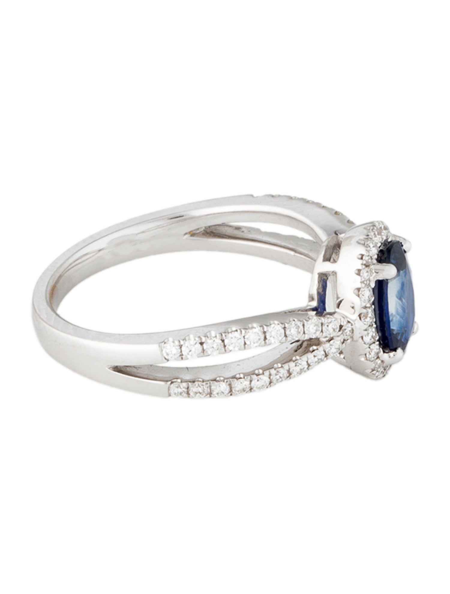 Ring 18K 1.03ct Sapphire & Diamond Cocktail Ring