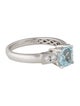 Ring 14K 1.00ct Aquamarine & Diamond Cocktail Ring