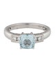 Ring 14K 1.00ct Aquamarine & Diamond Cocktail Ring