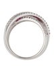 Ring 18K Ruby & Diamond Crossover Band