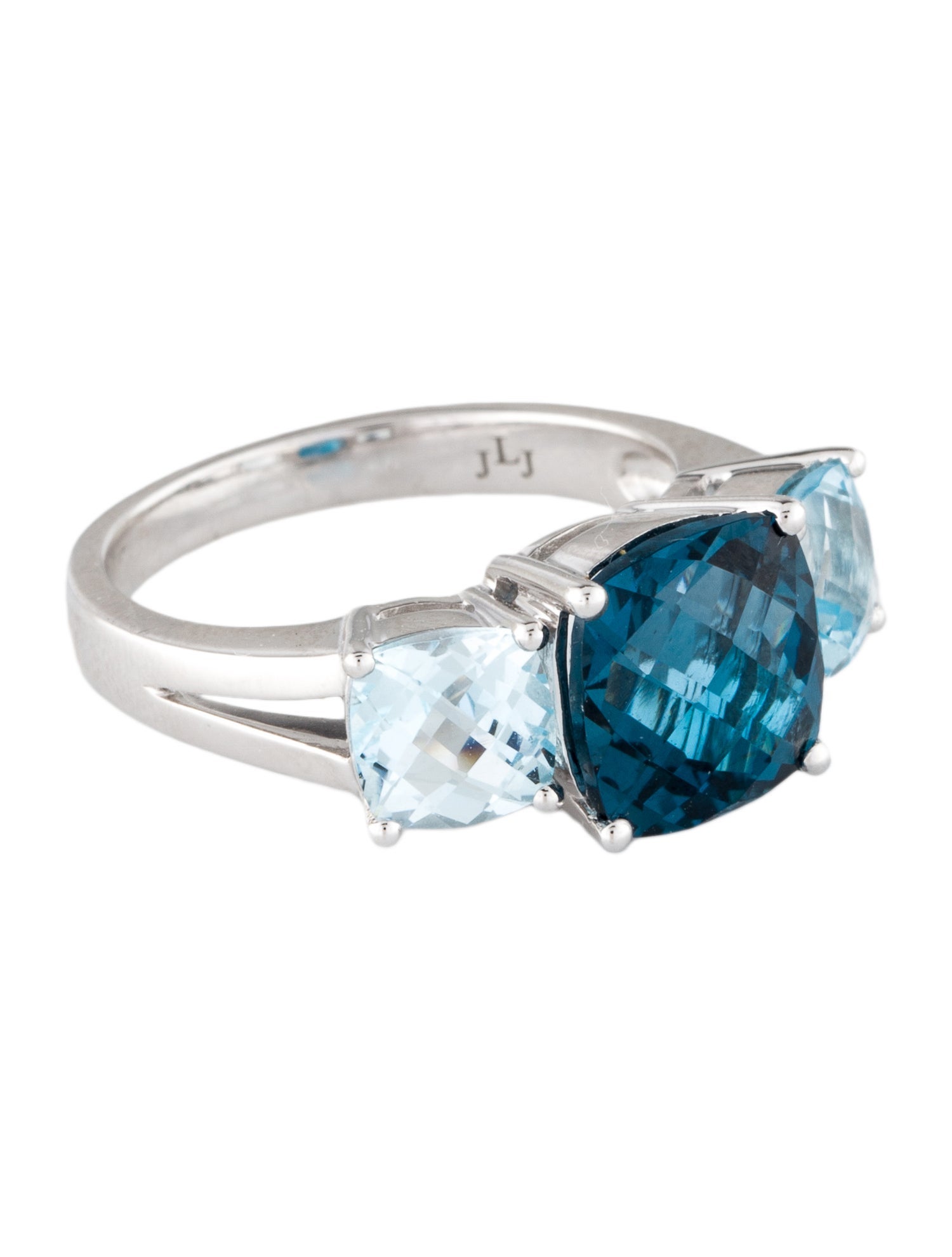 Ring 14K Topaz 3-Stone Band