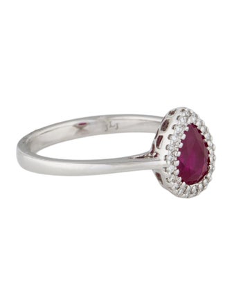 Ring 14K Ruby & Diamond Cocktail Ring