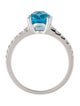 Ring 14K Topaz & Diamond Cocktail Ring