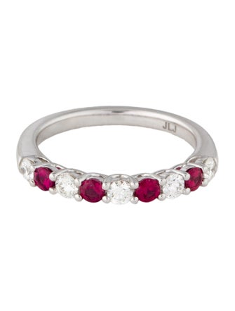 Ring 14K Ruby & Diamond Band