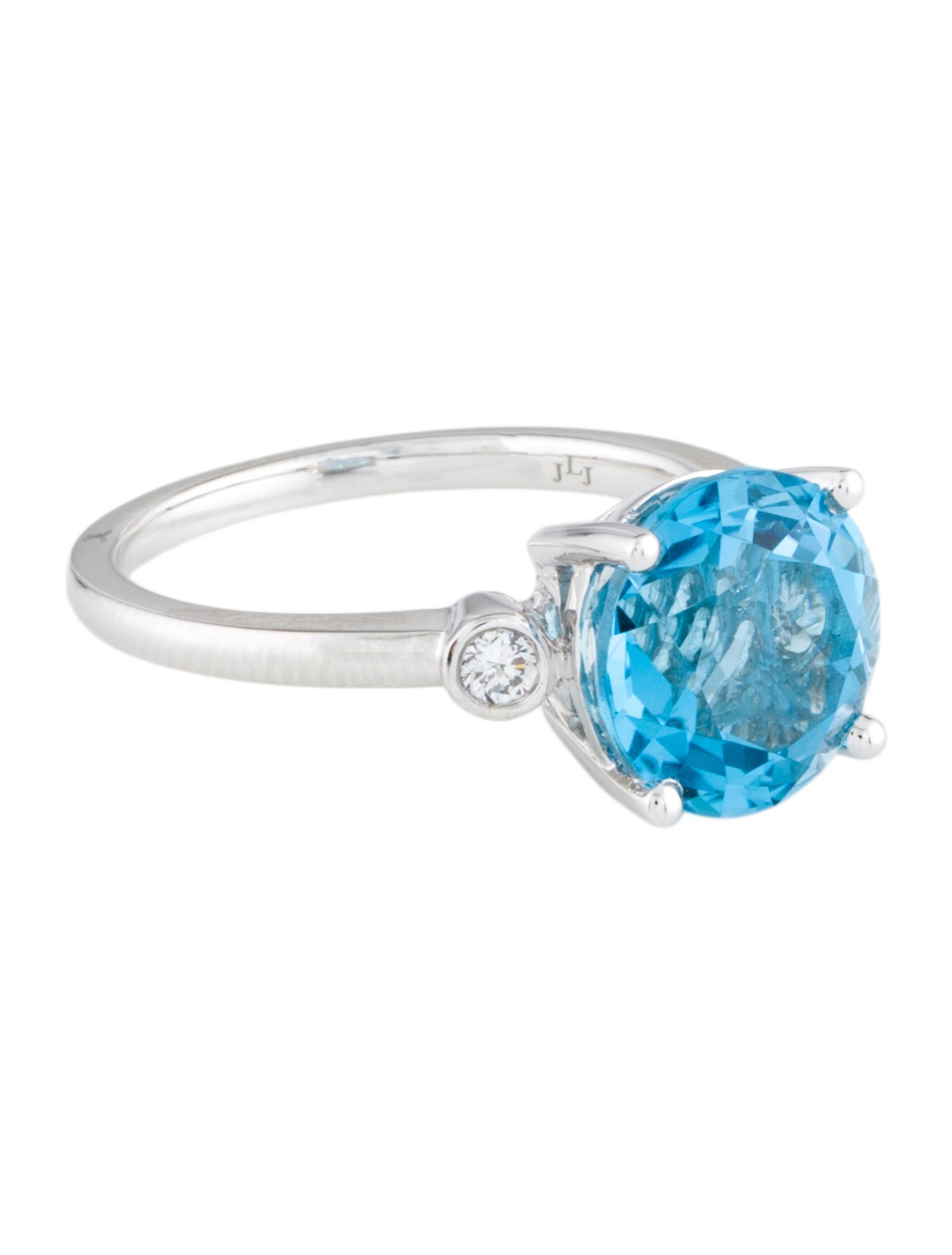 Ring 14K 5.28ct Topaz & Diamond Cocktail Ring