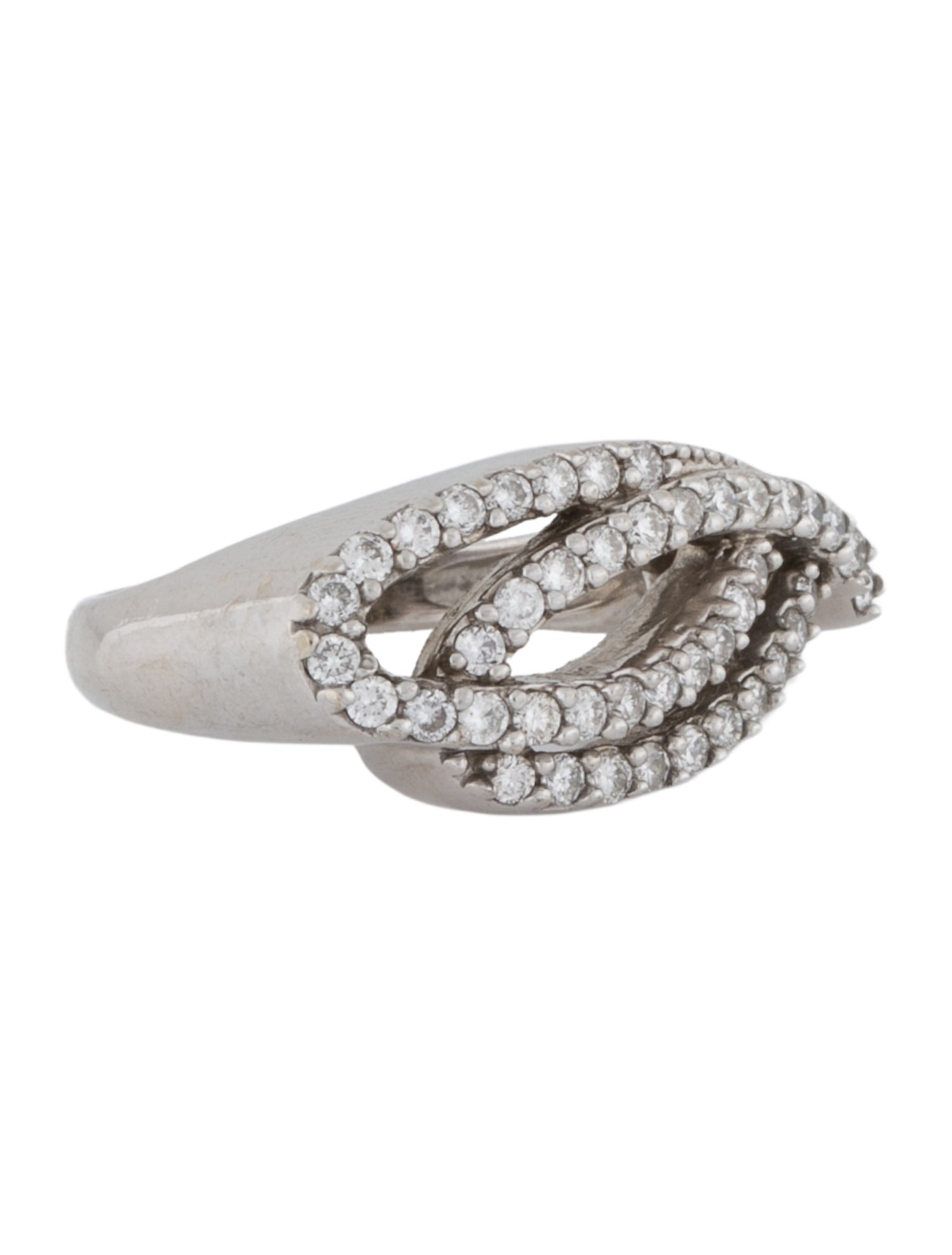 Ring 14K Diamond Swirl Band