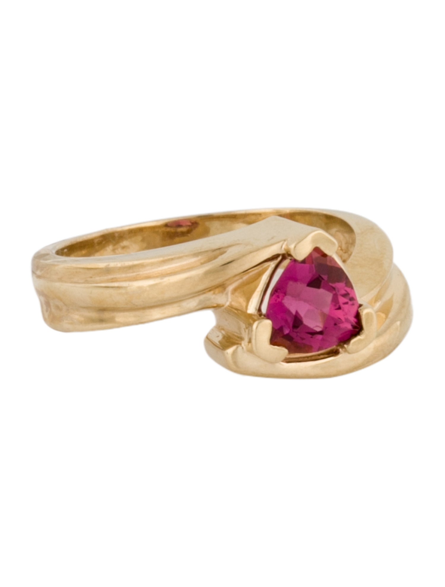 Ring 14K Pink Tourmaline Bypass Ring