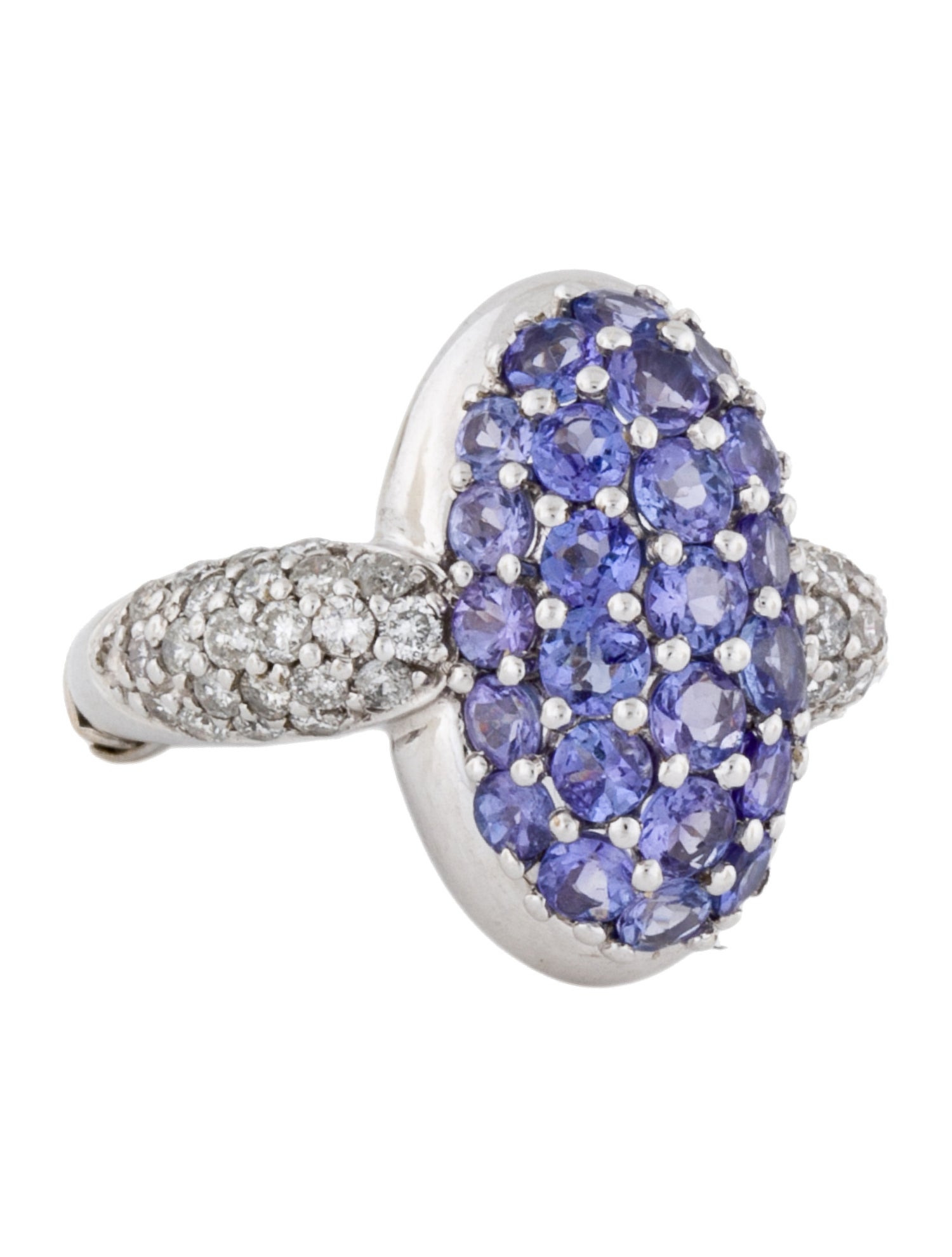 Ring 14K Tanzanite & Diamond Cocktail Ring