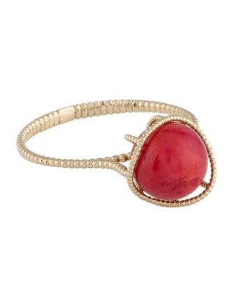 Ring 14K Coral Cocktail Ring